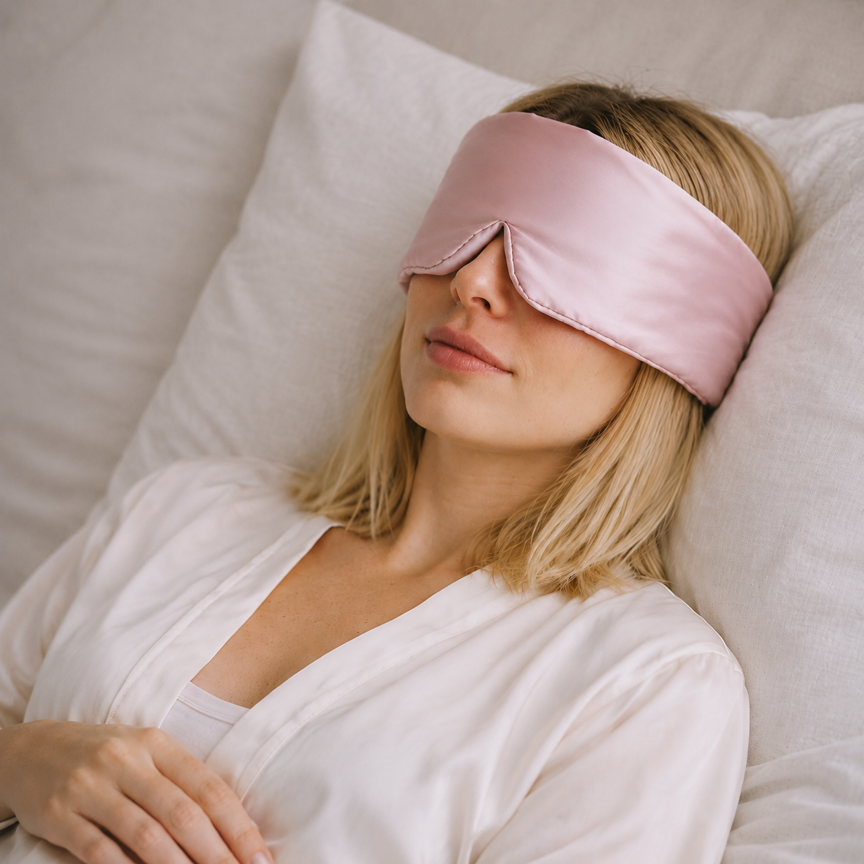 Silk Sleep Mask – Rose Blush