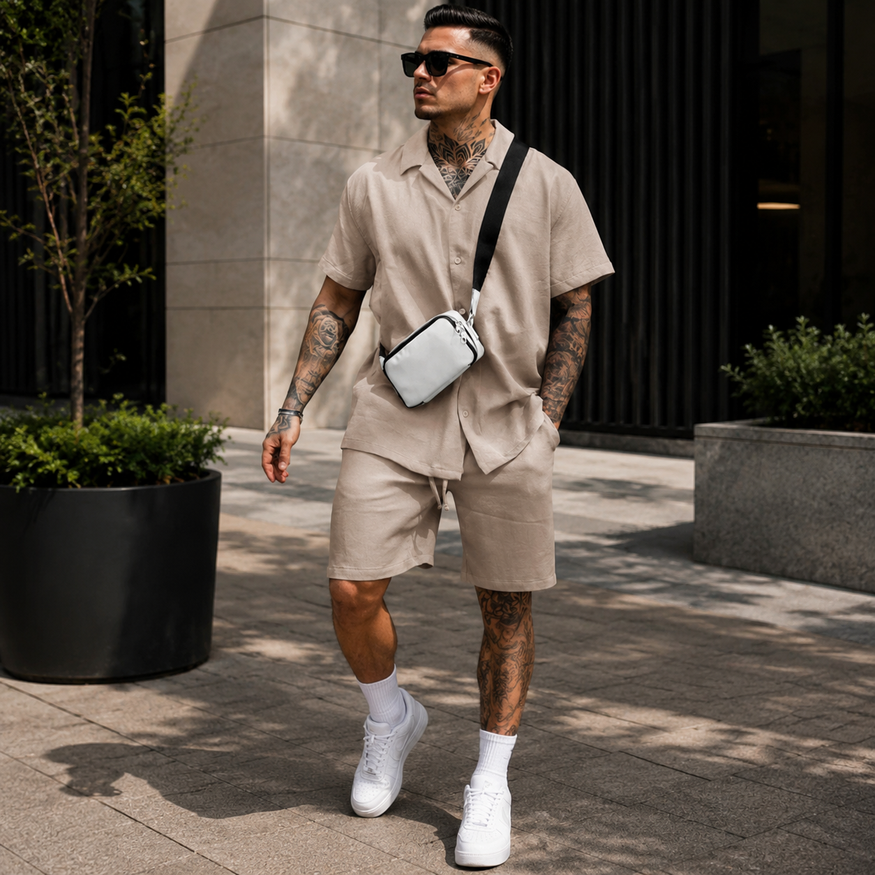 Relaxed Shirt & Shorts Set