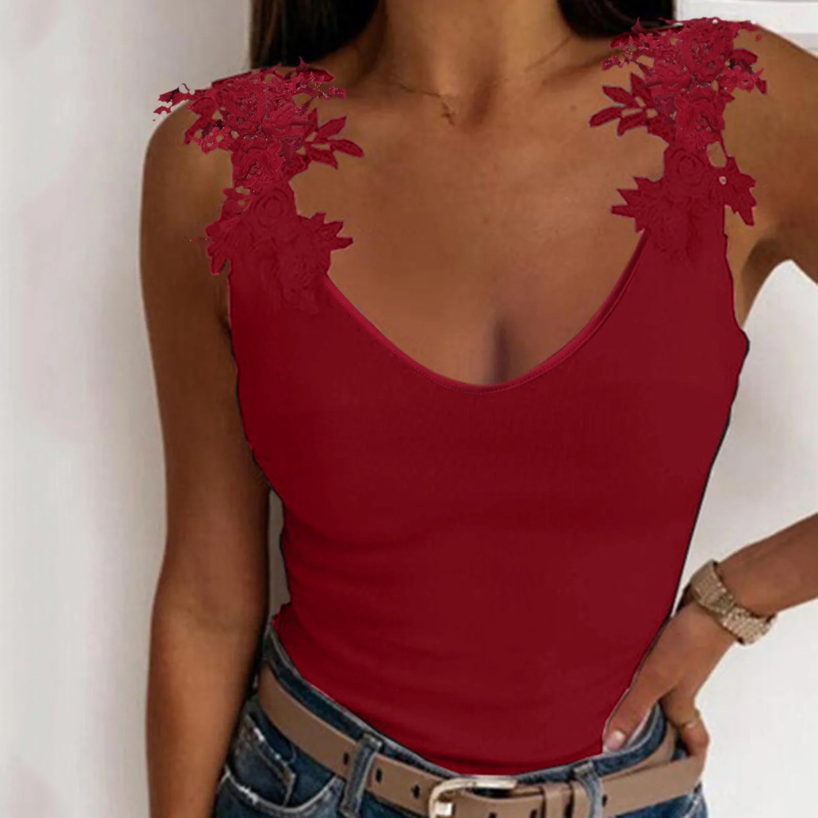 https://ae01.alicdn.com/kf/S5ef204b1349a4ea9987246e03fc0809fP/Lace-Petal-Tank-Top-Solid-Color-Ladies-T-Shirt-Women-Oversize-Hollow-sleeveless-V-Neck-Slim.jpg