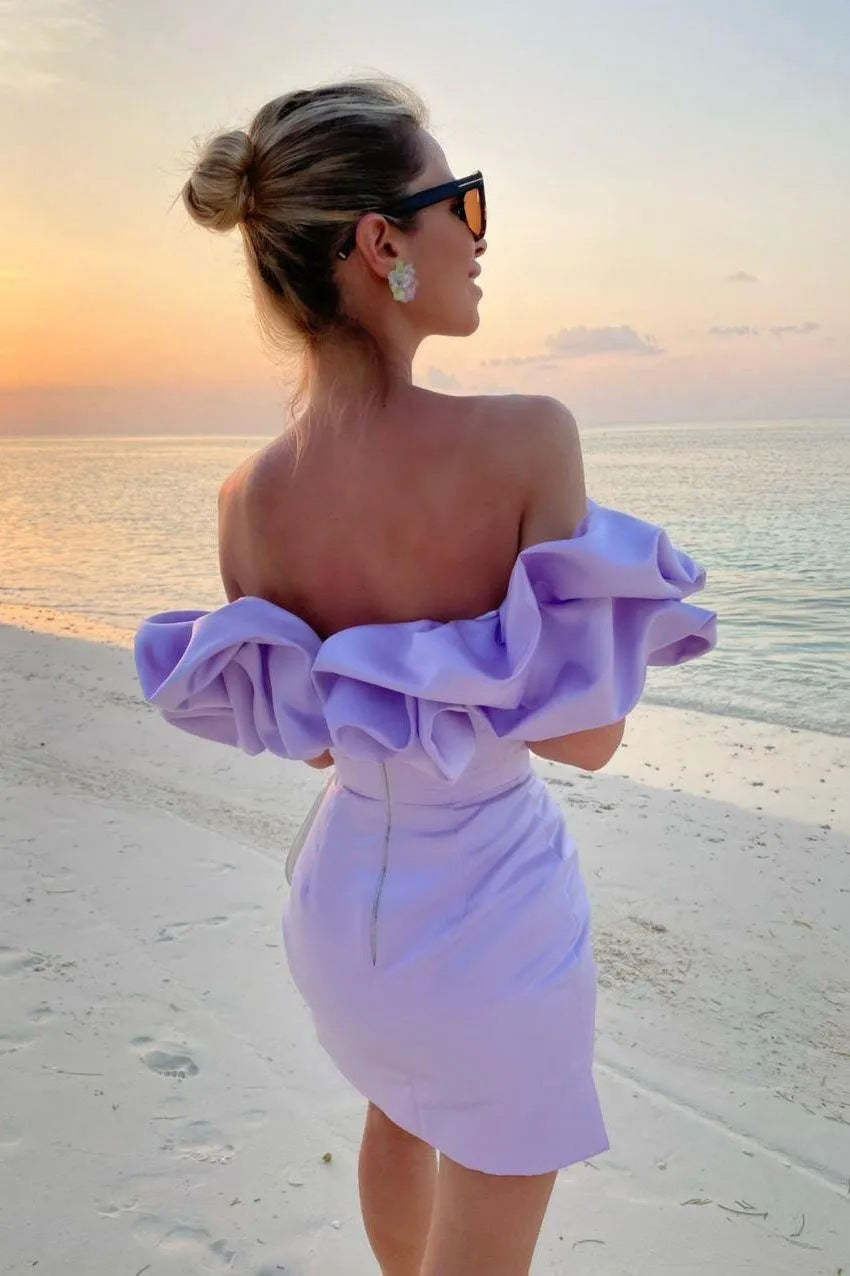 Puff Tube Bodycon Dress