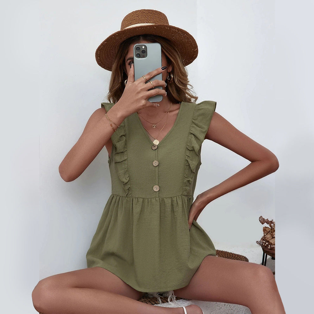 Design Ruffled Shirt