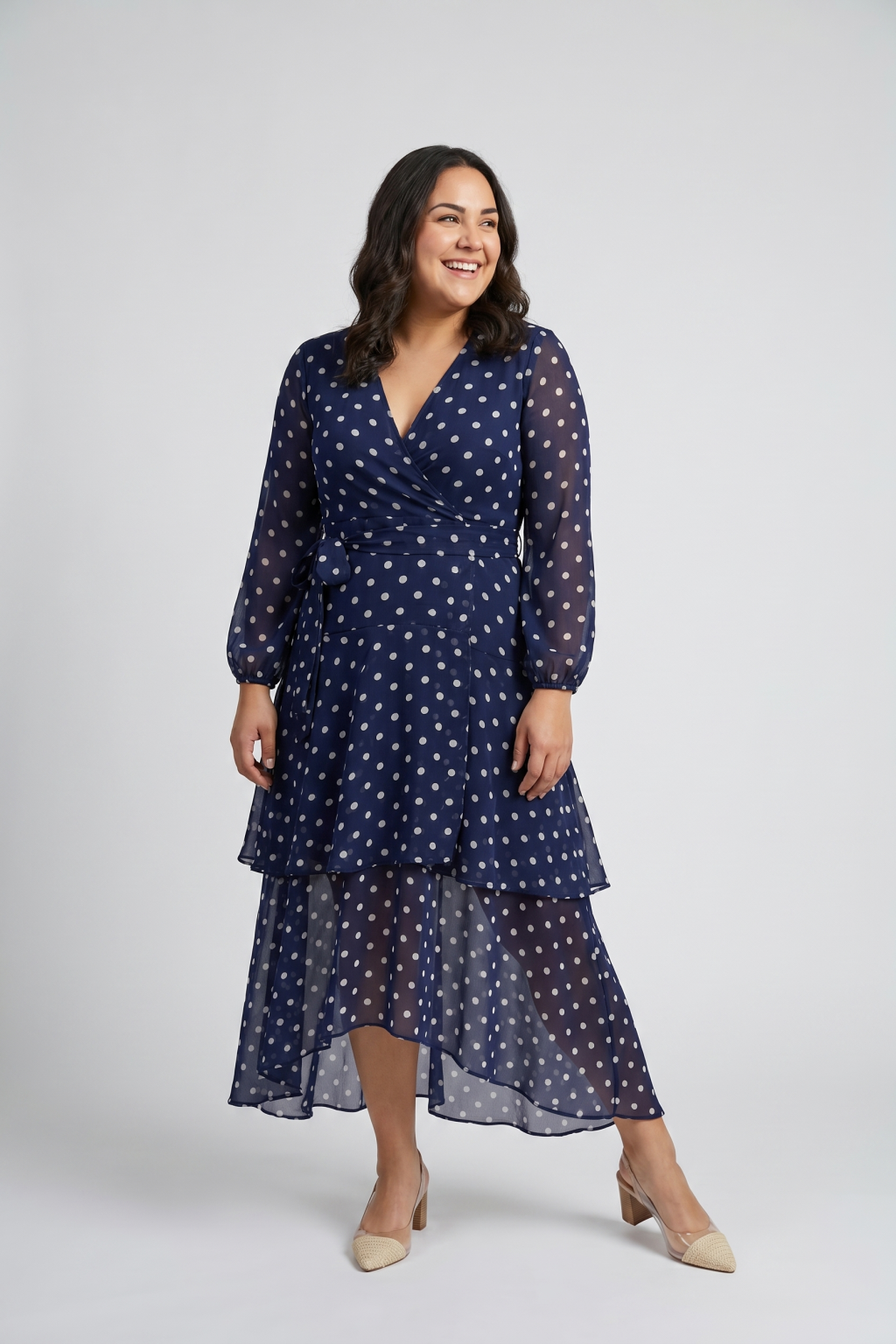 Capri Dot Chiffon Dress