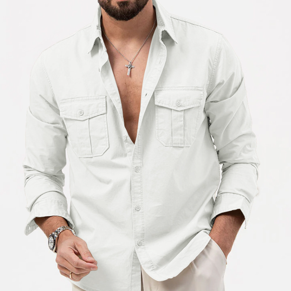 Multi-Pocket Workwear Shirt