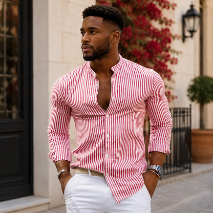 Men's Casual Stand Collar Shirt