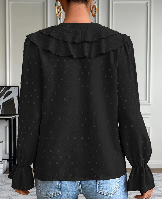 Dot Ruffle Blouse