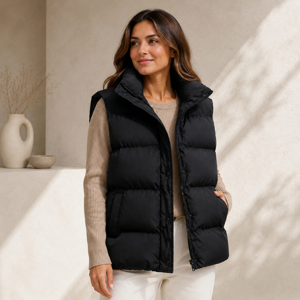 Loose Fit Puffer Gilet