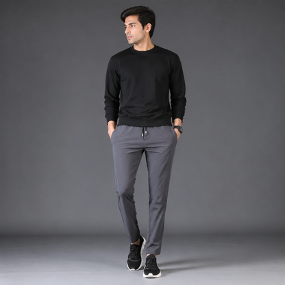 Knitted Tapered Sweat Pants