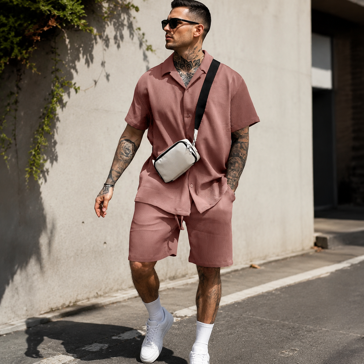 Relaxed Shirt & Shorts Set