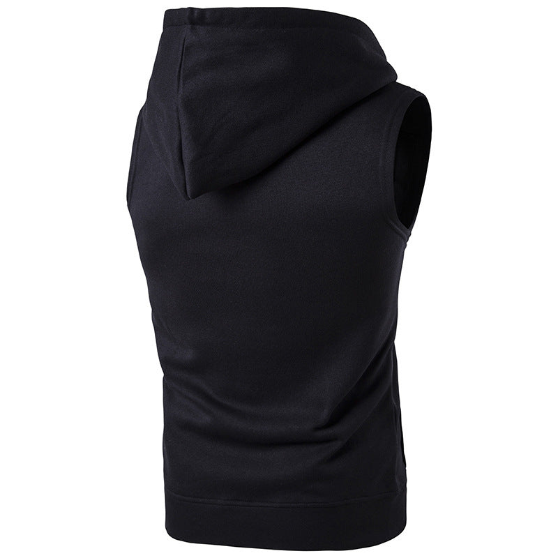 Zip-Up Sleeveless Hoodie
