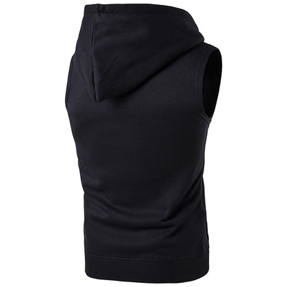 Zip-Up Sleeveless Hoodie