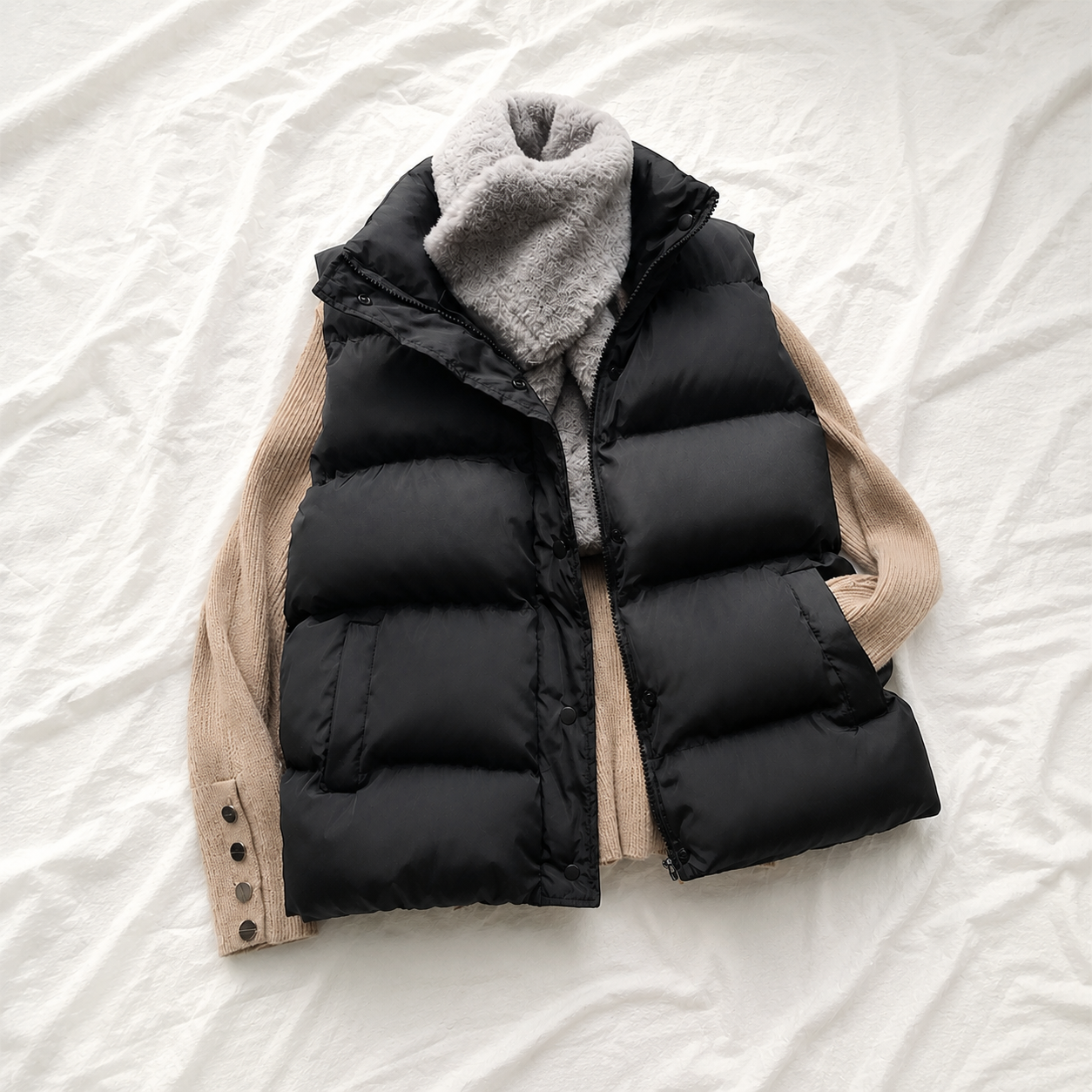 Loose Fit Puffer Gilet