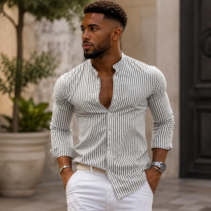 Men's Casual Stand Collar Shirt