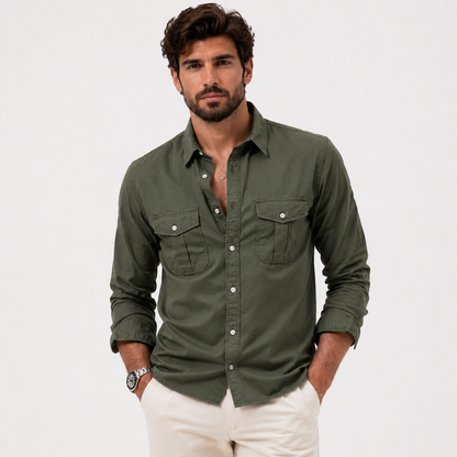 Multi-Pocket Workwear Shirt
