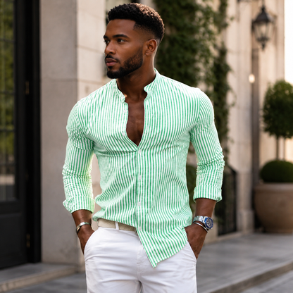 Men's Casual Stand Collar Shirt