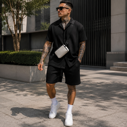 Relaxed Shirt & Shorts Set