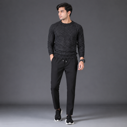 Knitted Tapered Sweat Pants