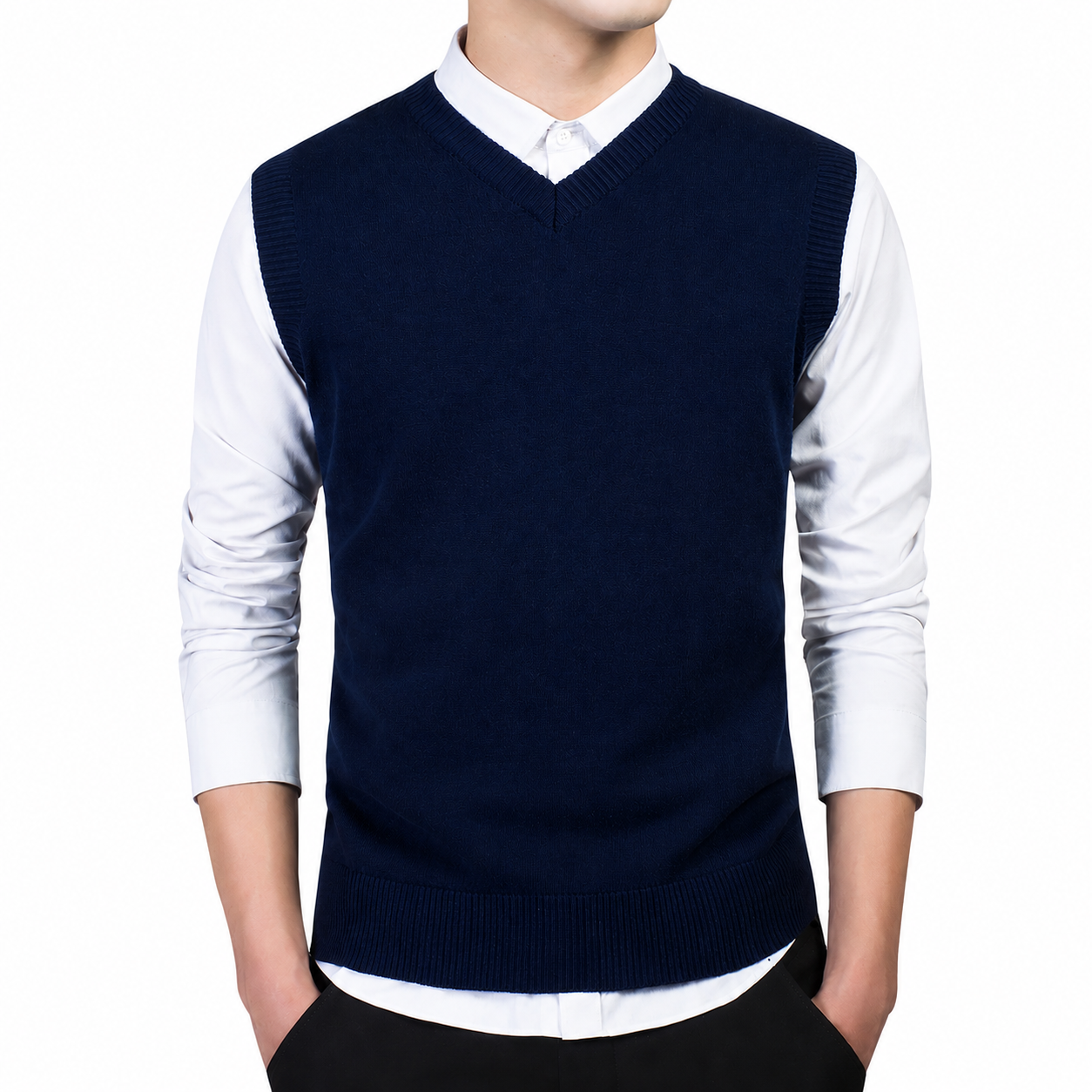 Slim Cotton Sweater Vest
