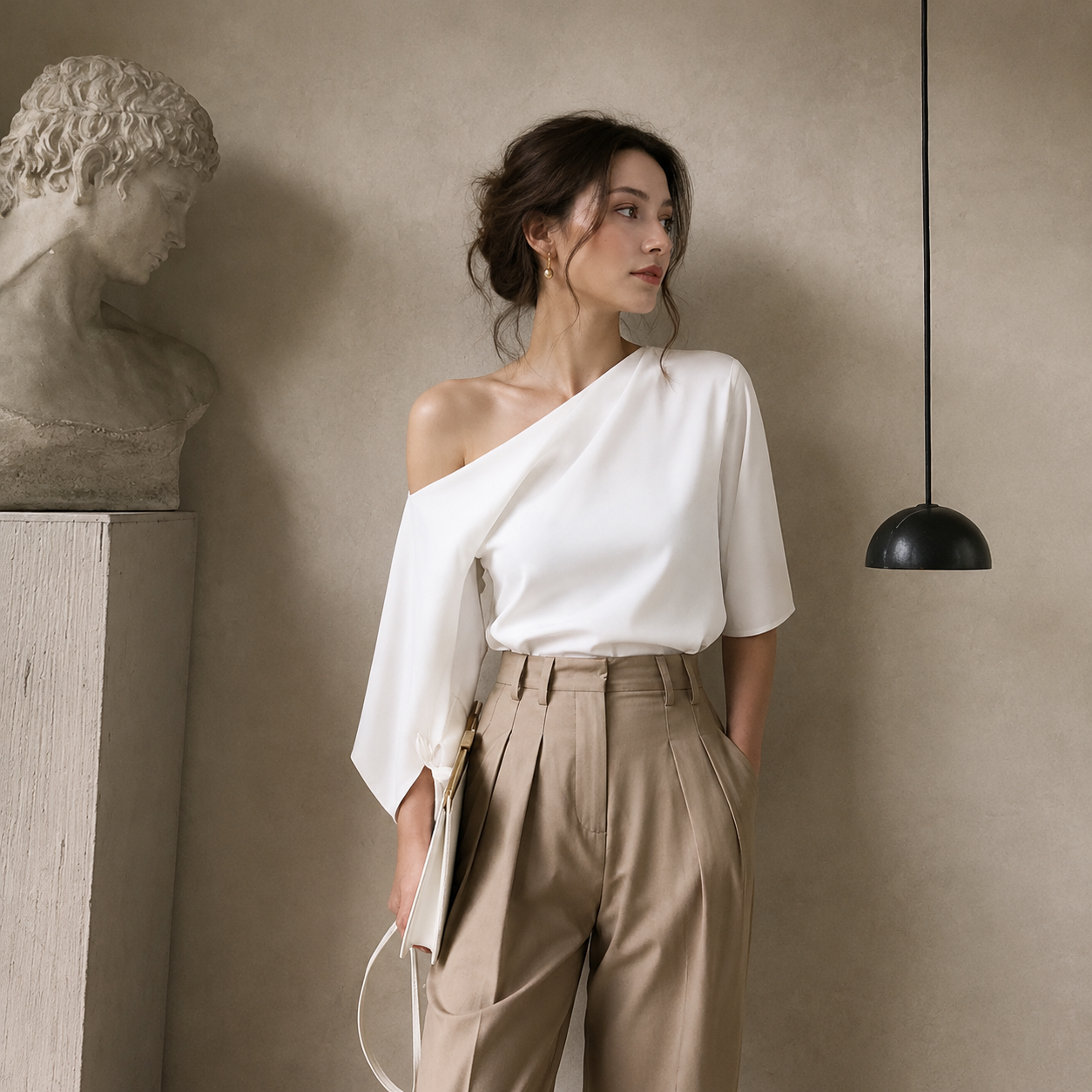 Strapless shoulder shirt