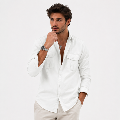 Multi-Pocket Workwear Shirt