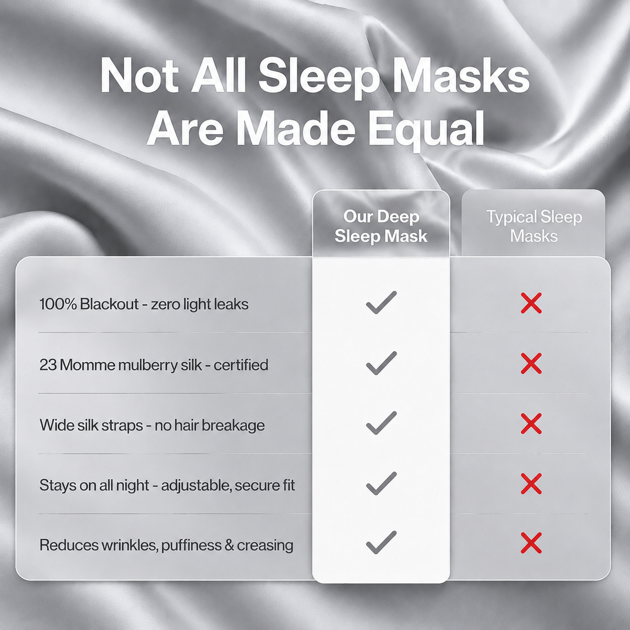 Silk Sleep Mask – Silver