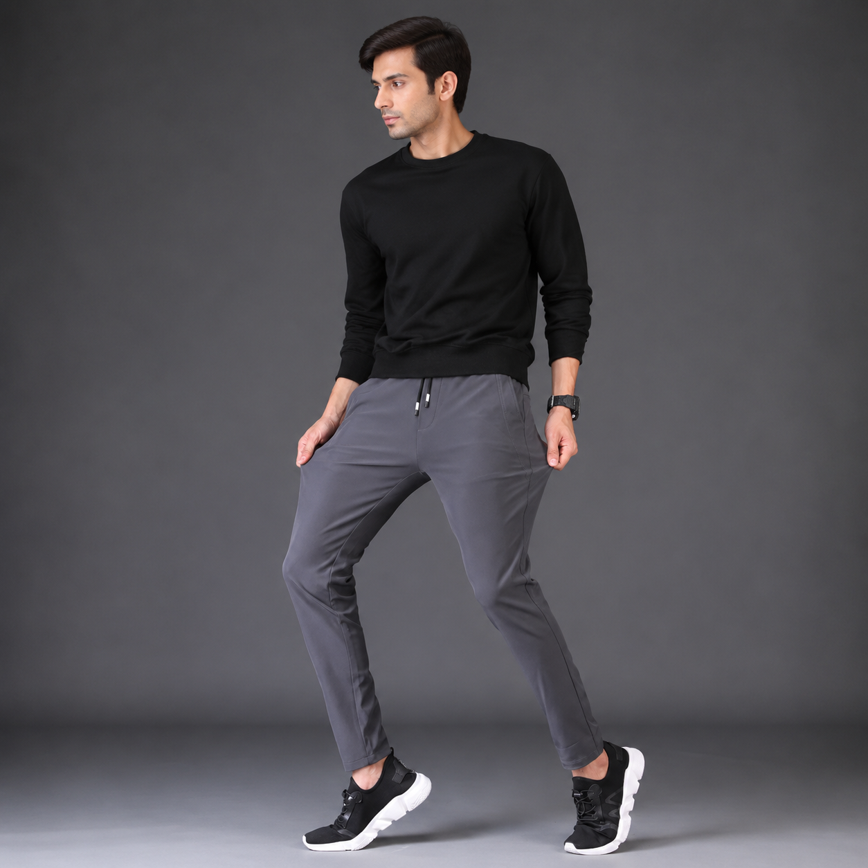 Knitted Tapered Sweat Pants