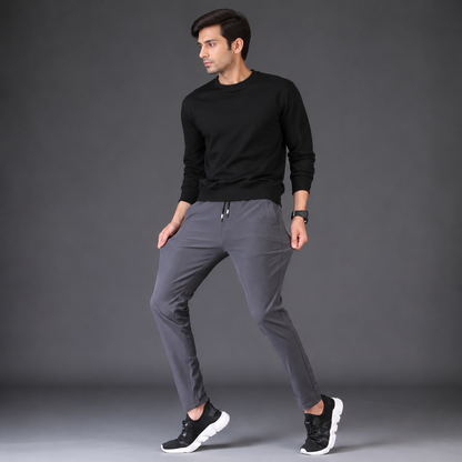 Knitted Tapered Sweat Pants