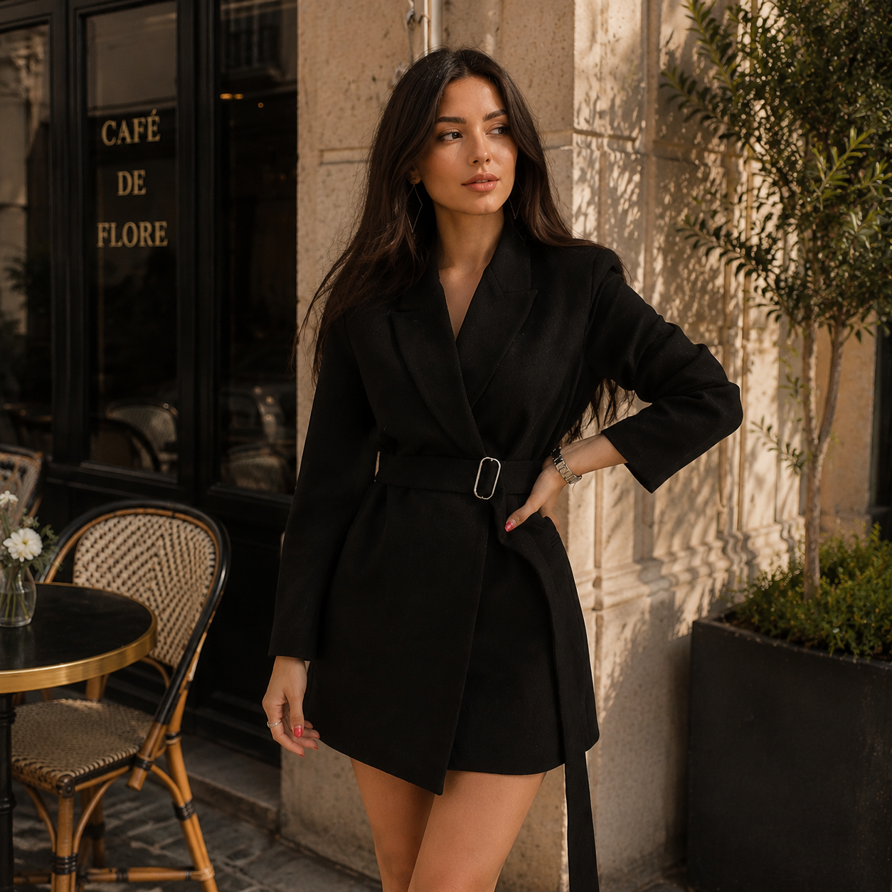 Belted Suit Jacket