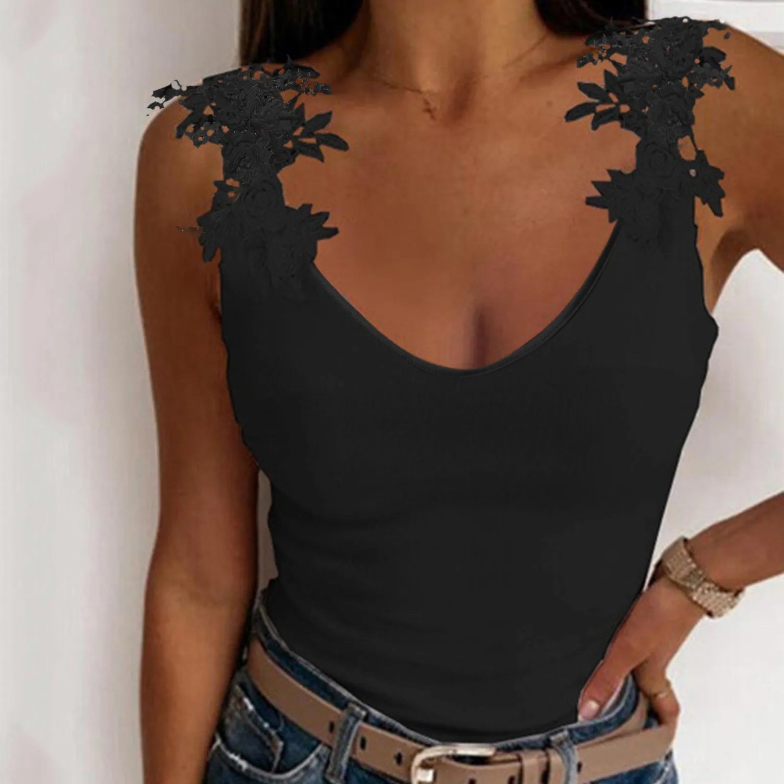 https://ae01.alicdn.com/kf/Sf32ee9db81784f20b8d5bd62f6a929adG/Lace-Petal-Tank-Top-Solid-Color-Ladies-T-Shirt-Women-Oversize-Hollow-sleeveless-V-Neck-Slim.jpg