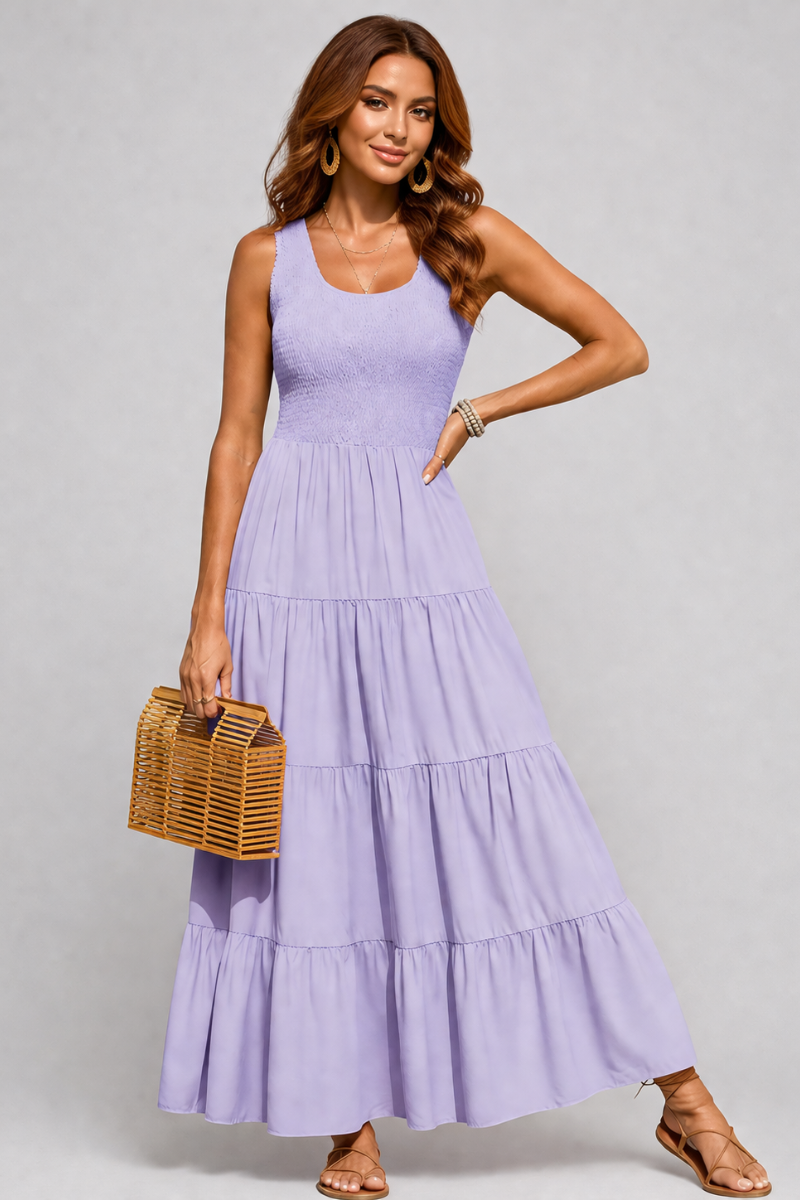 Tiered A-Line Maxi Dress