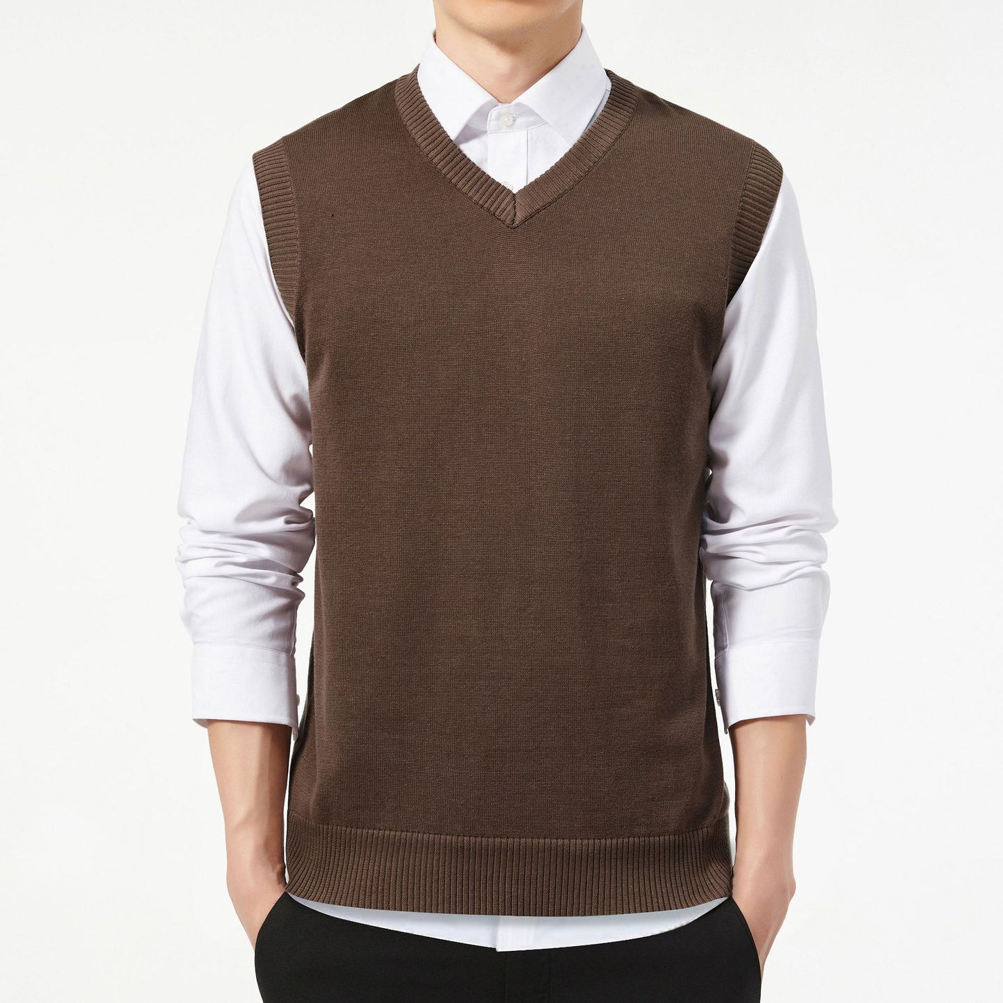Slim Cotton Sweater Vest