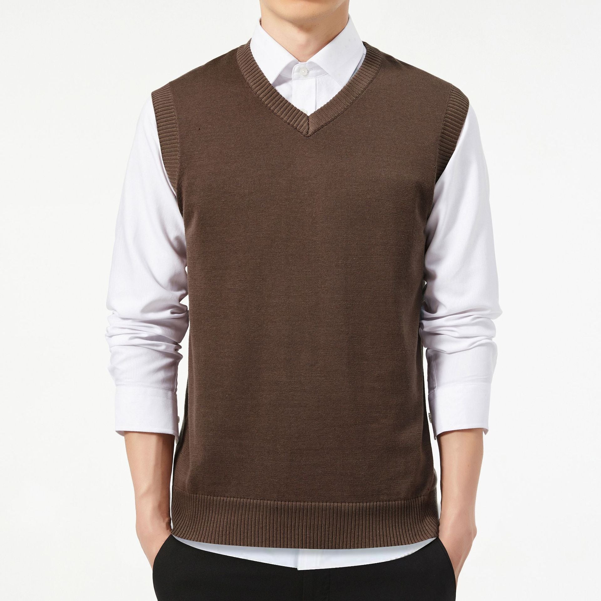 Slim Cotton Sweater Vest