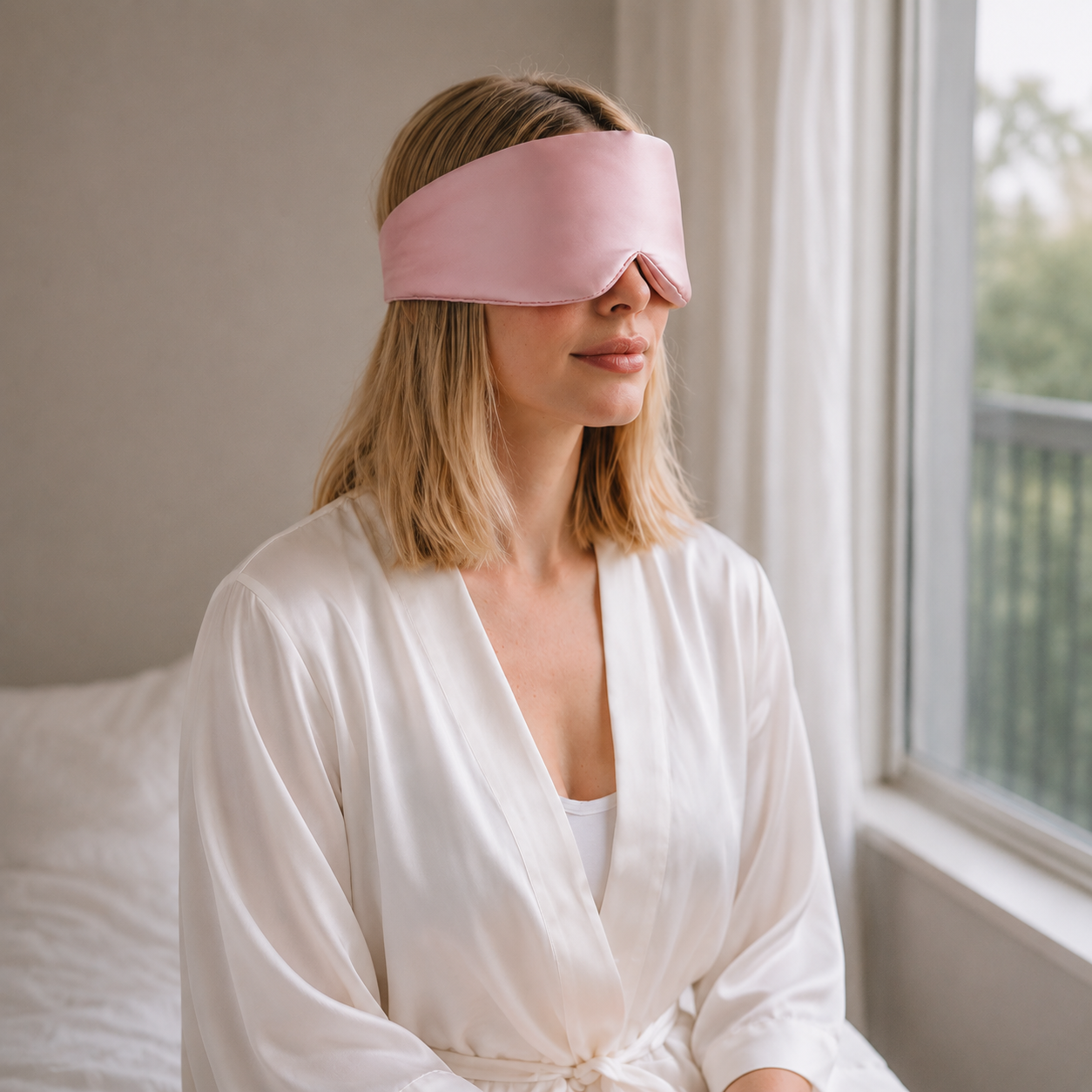 Silk Sleep Mask – Rose Blush