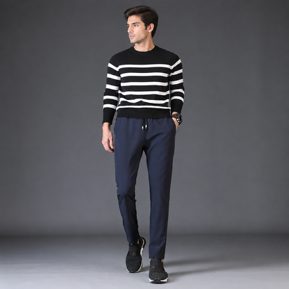 Knitted Tapered Sweat Pants