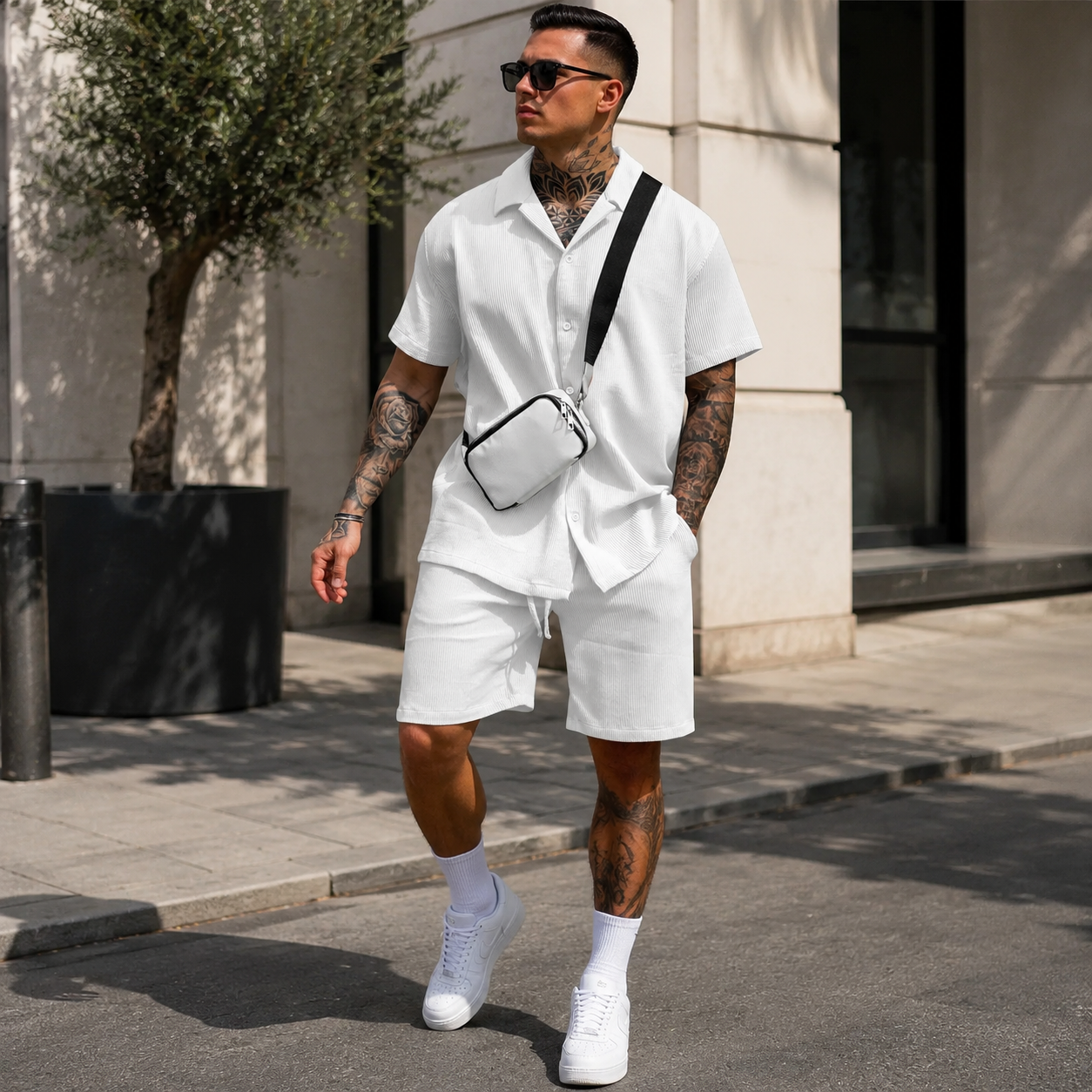 Relaxed Shirt & Shorts Set