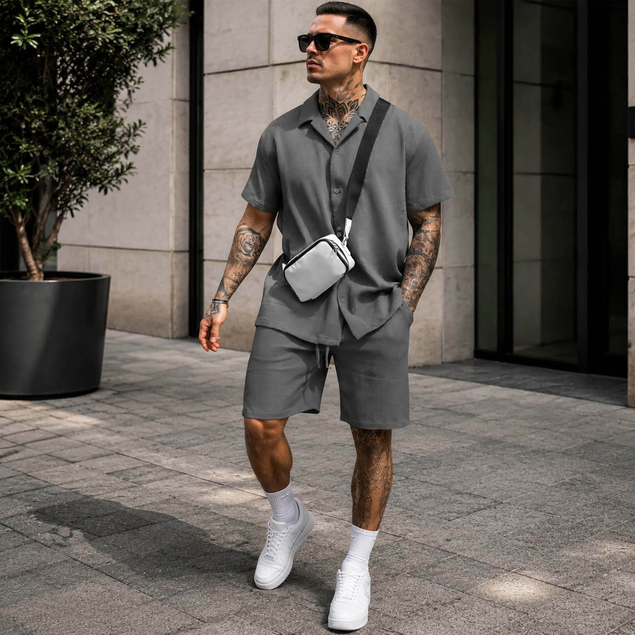 Relaxed Shirt & Shorts Set