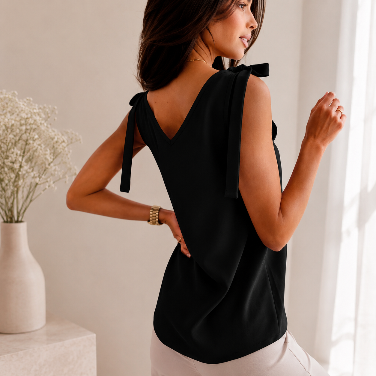 The Tie Shoulder Top