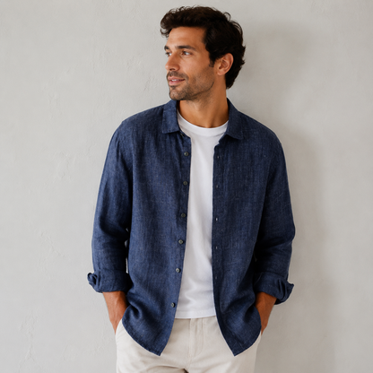 Loose Fit Linen Shirt